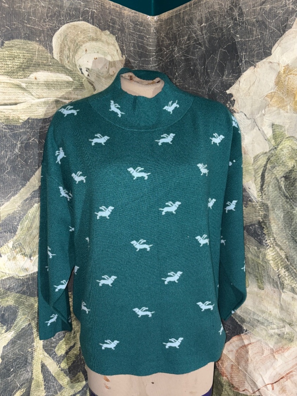 Maeve Carys Mock Neck Dachshund Sweater
